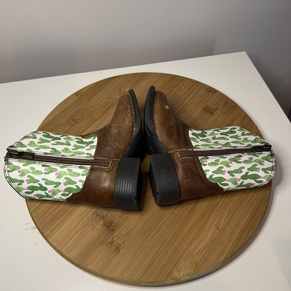 Ariat Toddler Size 5 Anaheim Lil' Stompers Cowgirl Boots Cactus Pink A441000844 - Picture 5 of 7